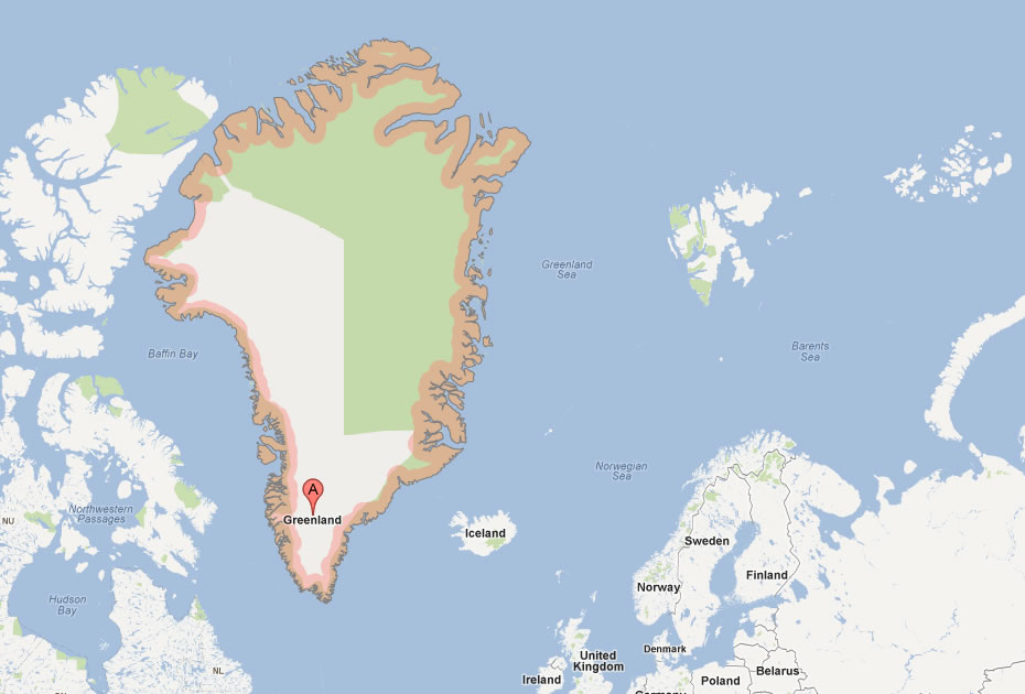 carte du Groenland